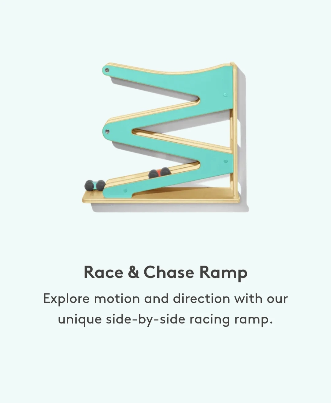 Lovevery Race & Chase Ramp Wooden Toy Montessori Play