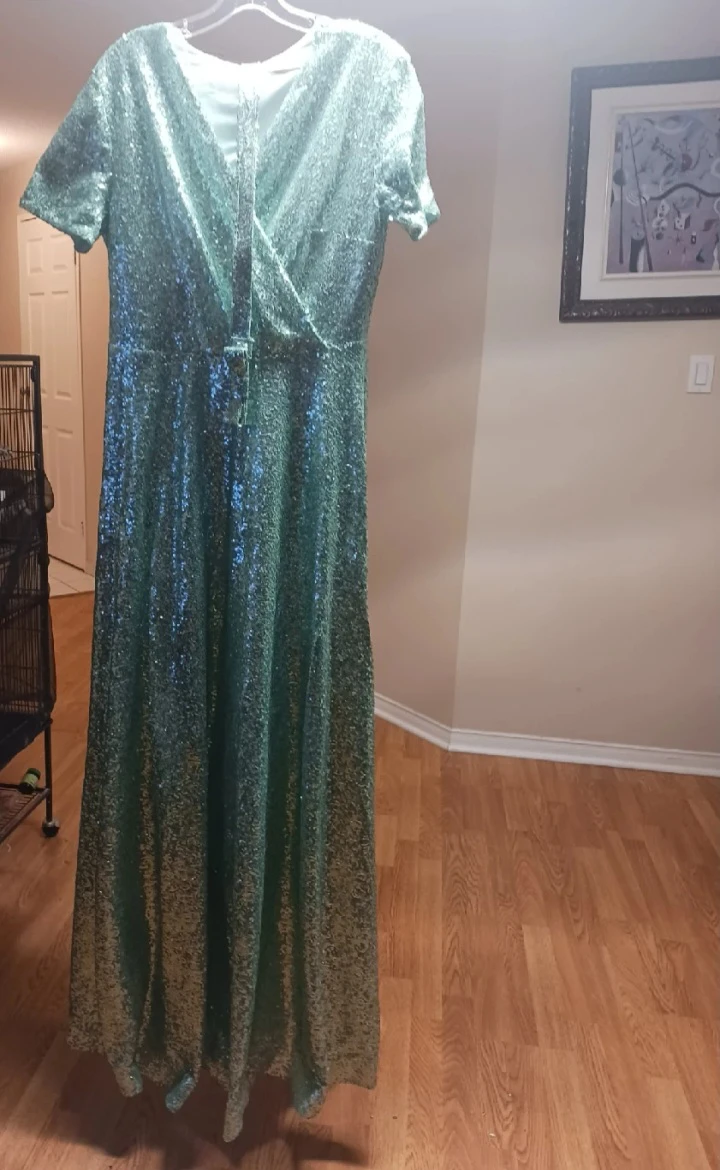 Sequin Maxi Dress - Mint Green