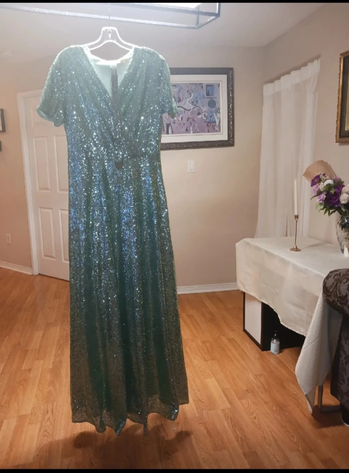 Sequin Maxi Dress - Mint Green - photo 3