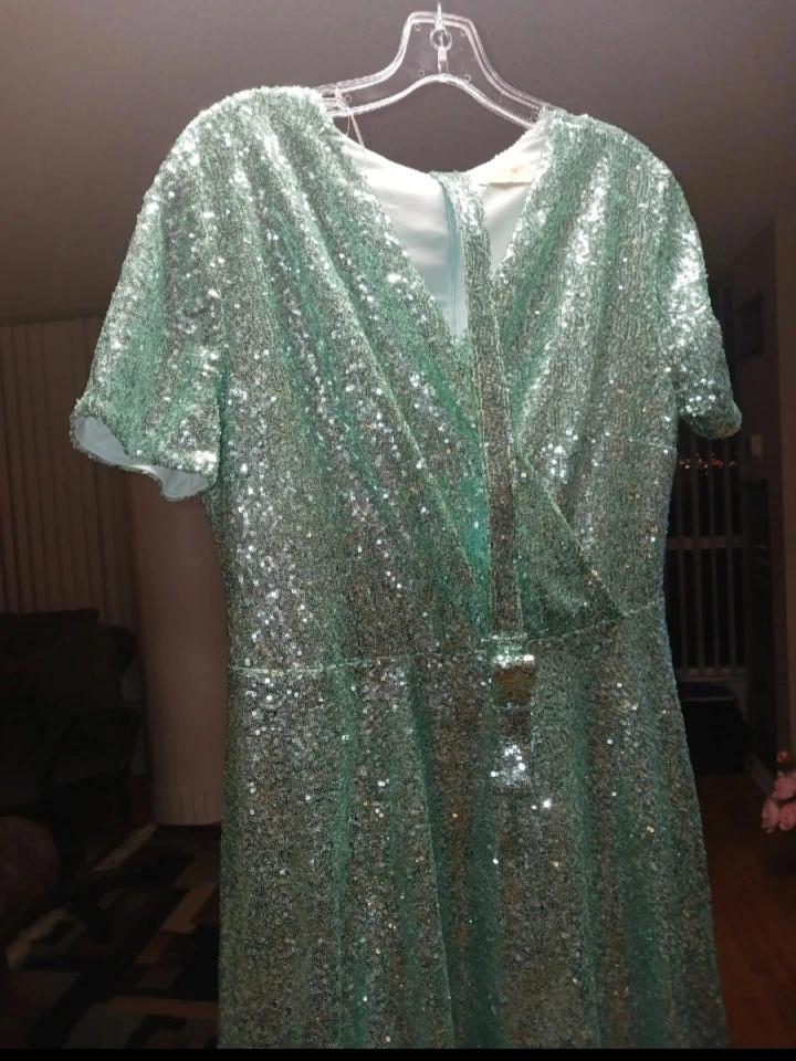 Sequin Maxi Dress - Mint Green - photo 4