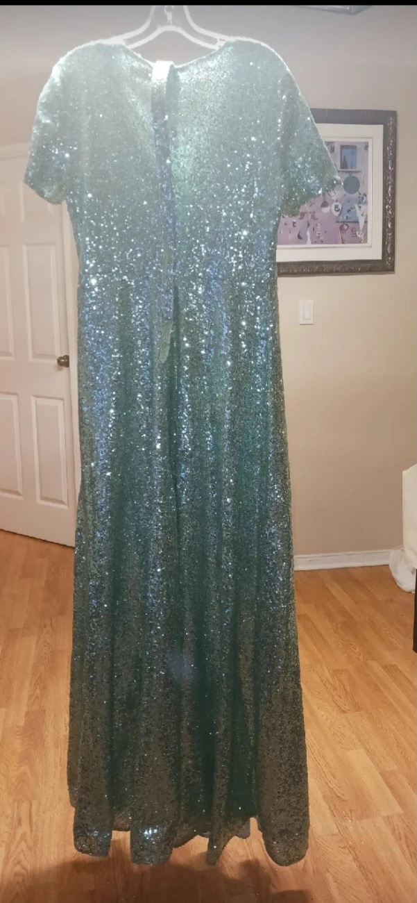 Sequin Maxi Dress - Mint Green - photo 5
