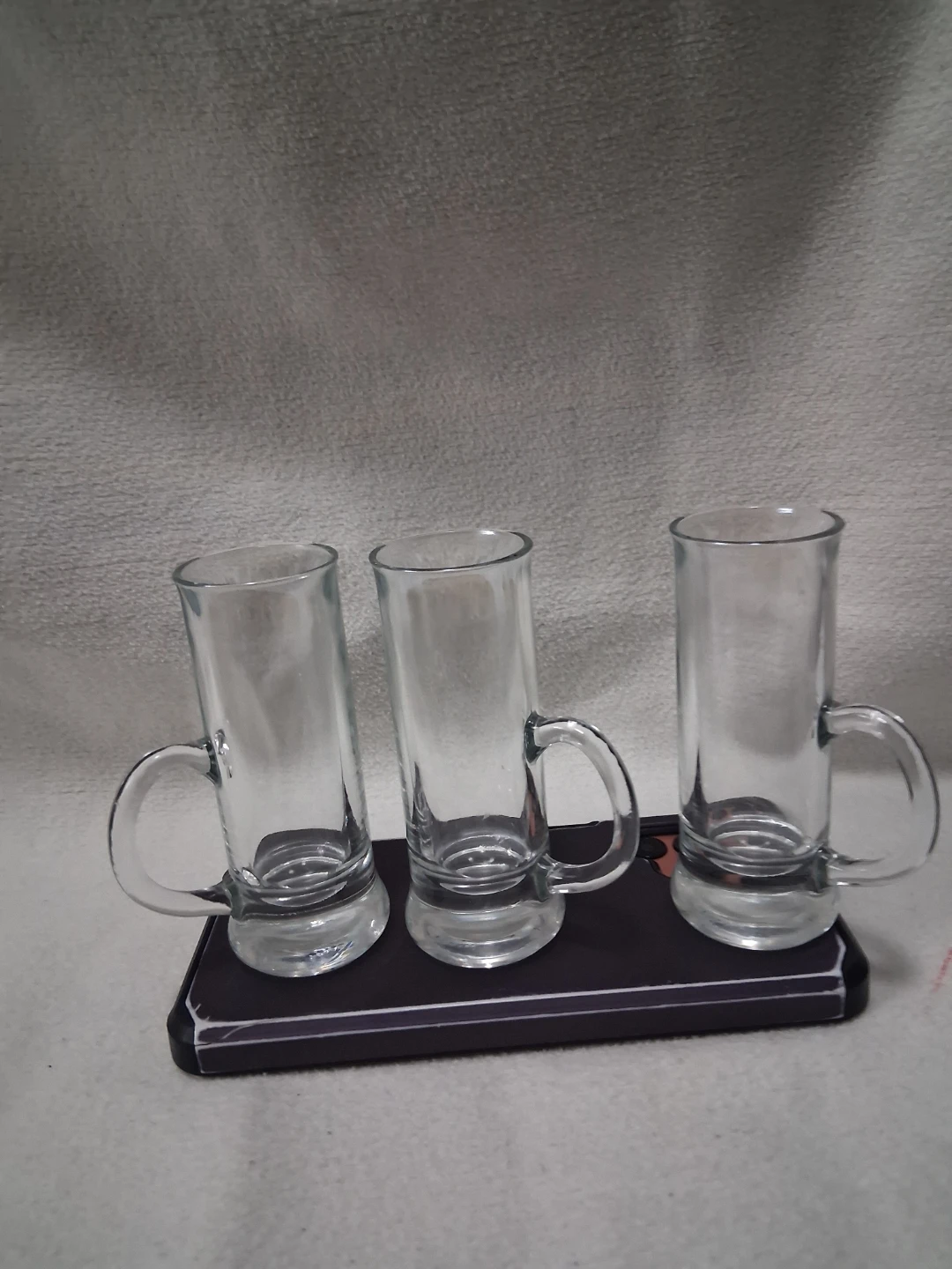 Set of 3 Clear Glass Shot Glasses with Handles - photo 2