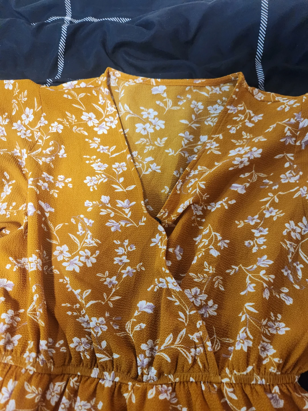 Yellow Floral Dress – Size Medium - photo 3