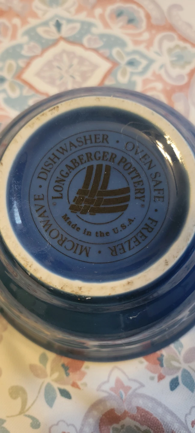 Longaberger Pottery Small Mixing bowl in cornflower
