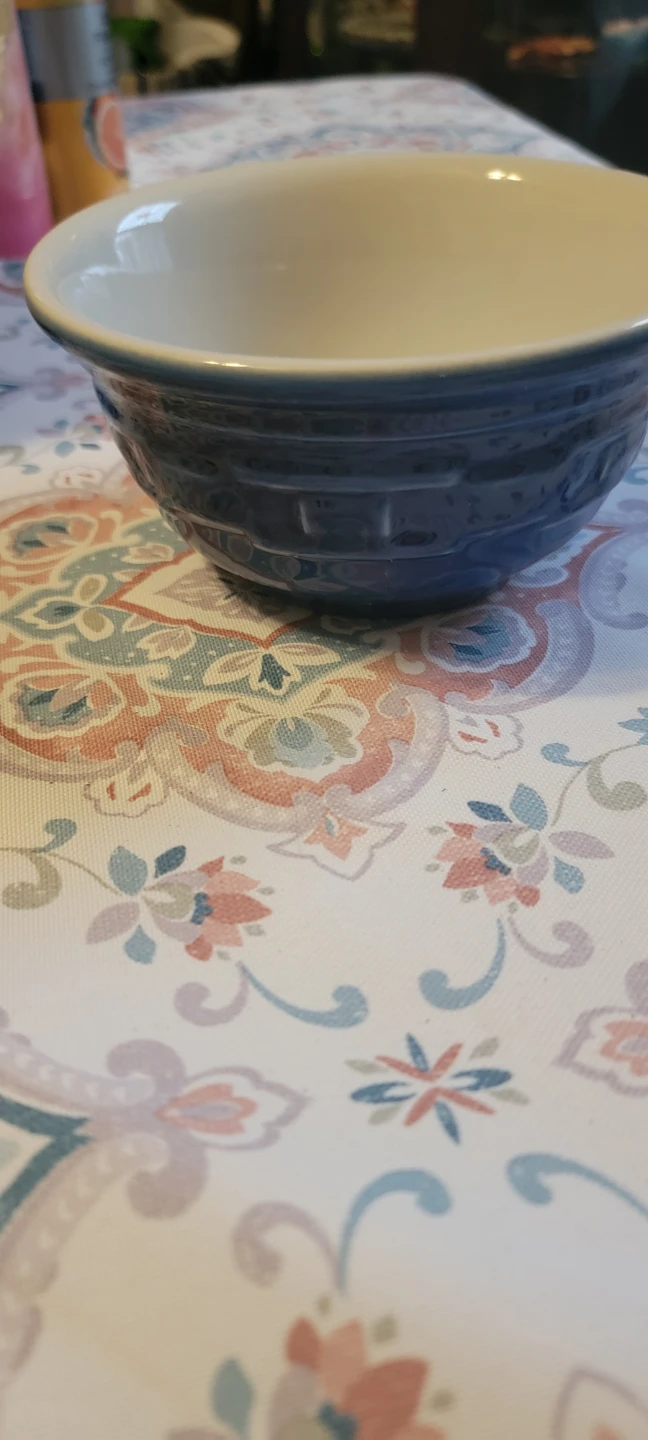 Longaberger Pottery Small Mixing bowl in cornflower - photo 2