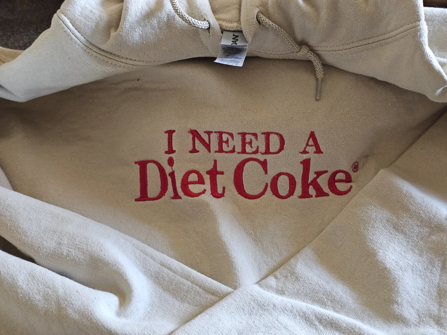 Diet Coke "I Need A Diet Coke" Embroidered Hoodie