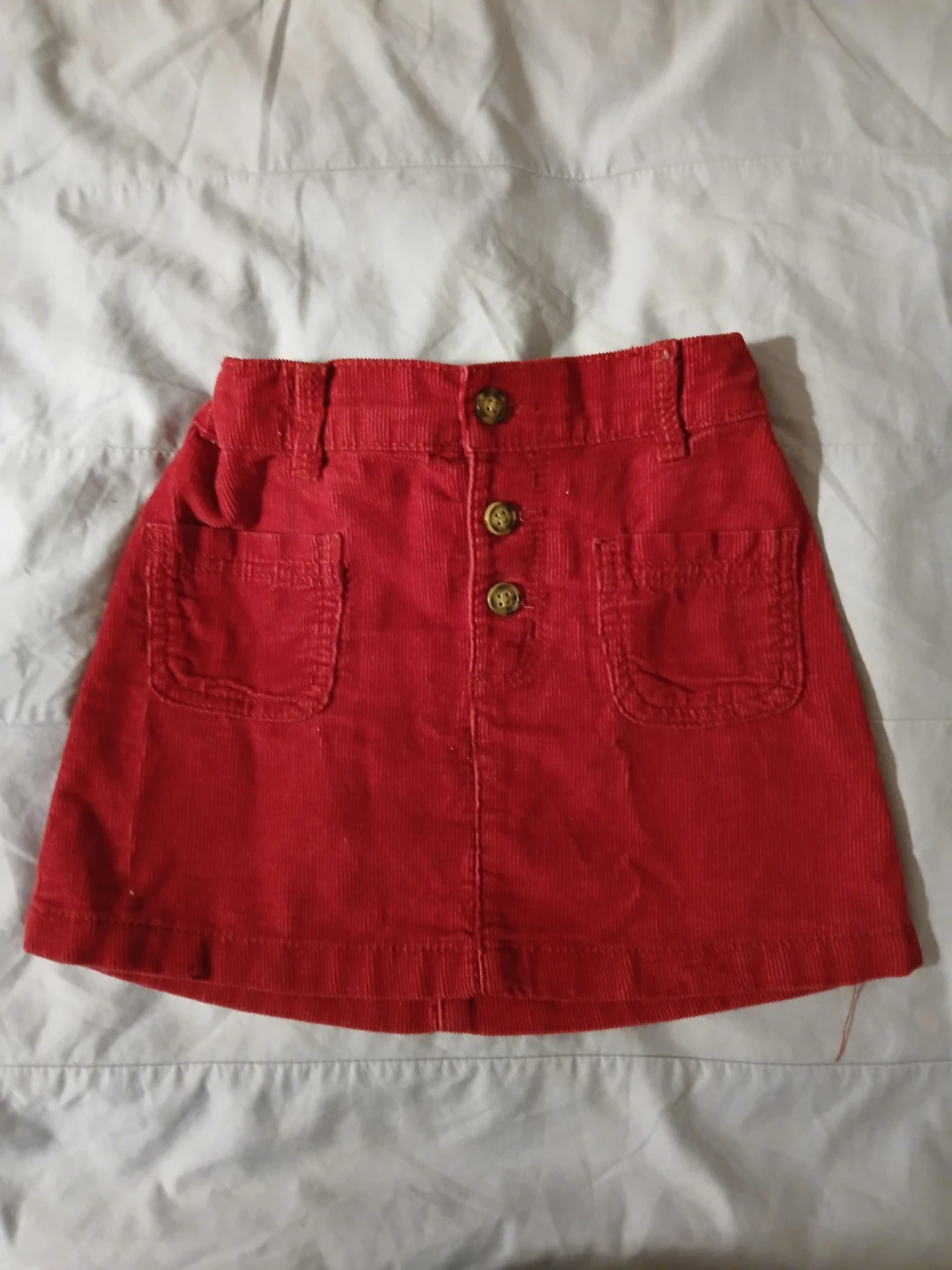 Carters Kid Red Corduroy Skirt Size 5/5A