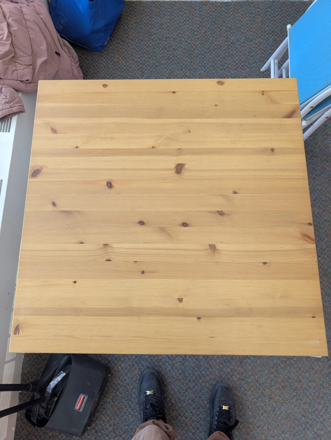Wooden Top Dining Table with White Legs - photo 3