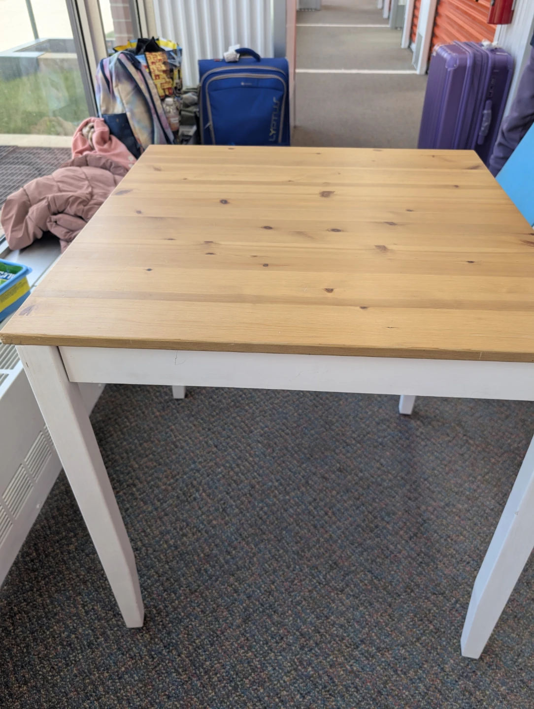 Wooden Top Dining Table with White Legs - photo 4
