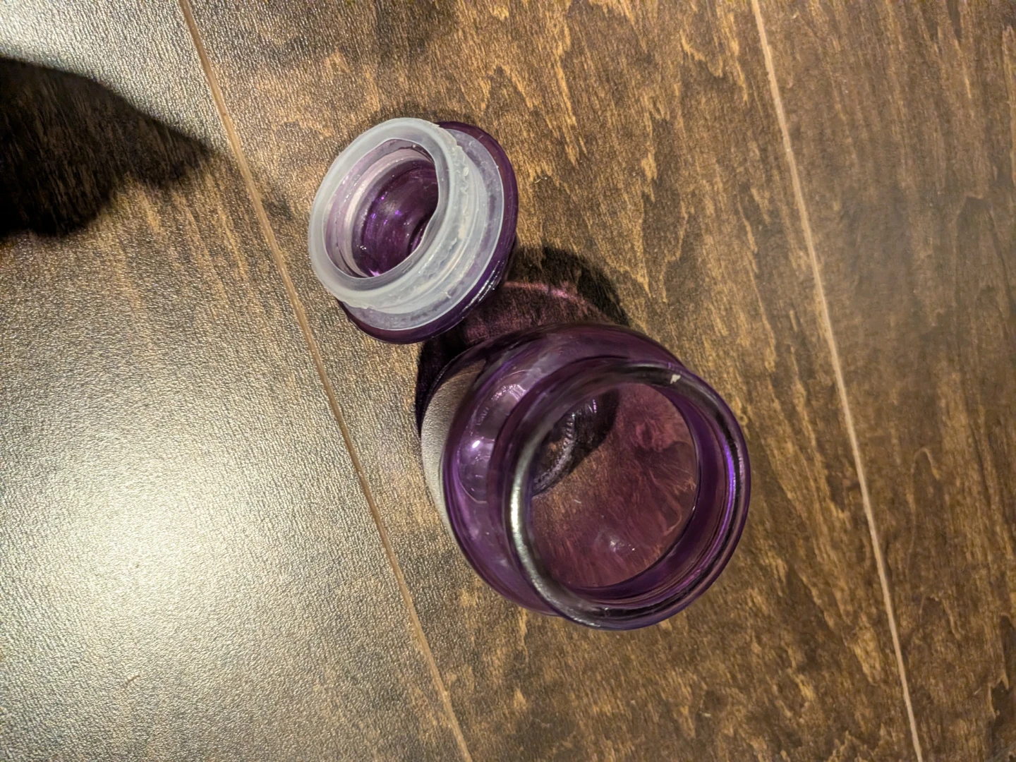 Purple Glass Jar with Lid - photo 2