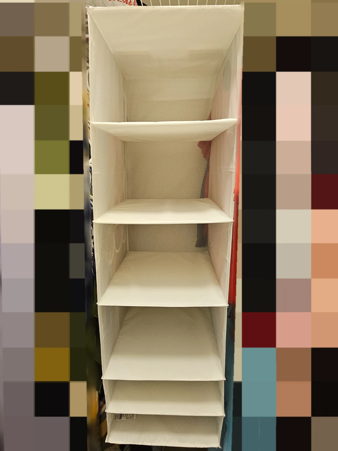 White 6-Shelf Hanging Closet Organizer