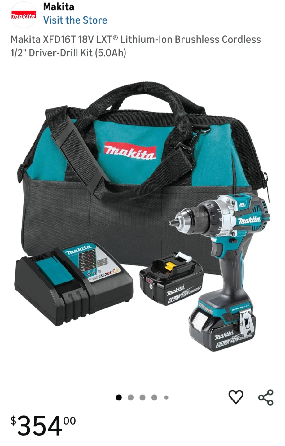 Makita XFD16T 18V LXT Brushless Cordless 1/2" Driver-Drill Kit - photo 2