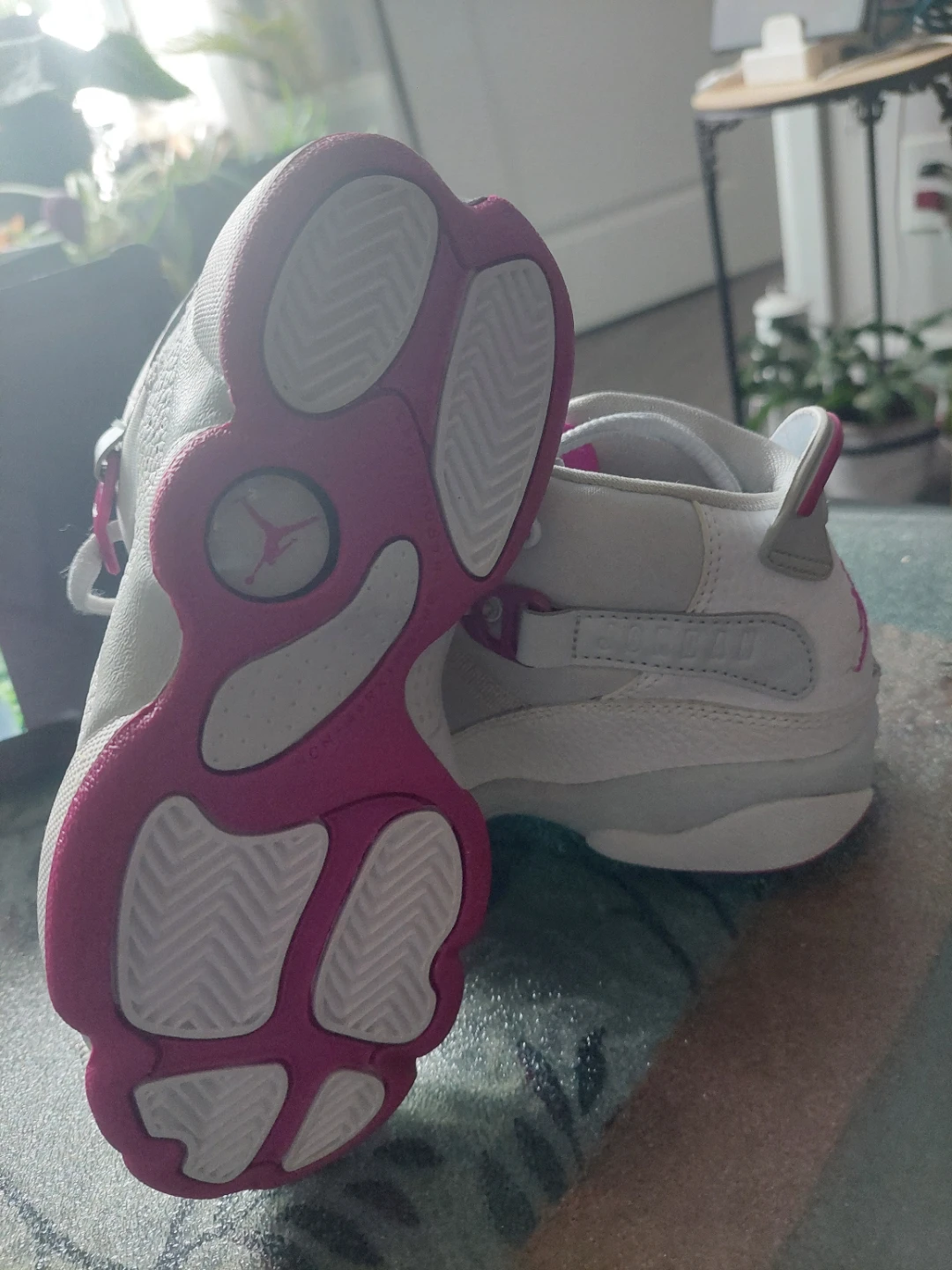 Nike Jordan 6 Rings Toddler Shoes White Pink - photo 4