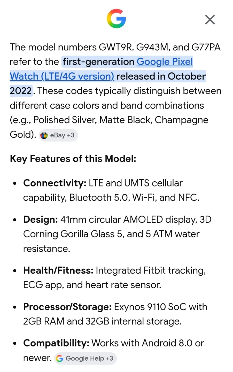 Google Pixel Watch LTE - photo 5