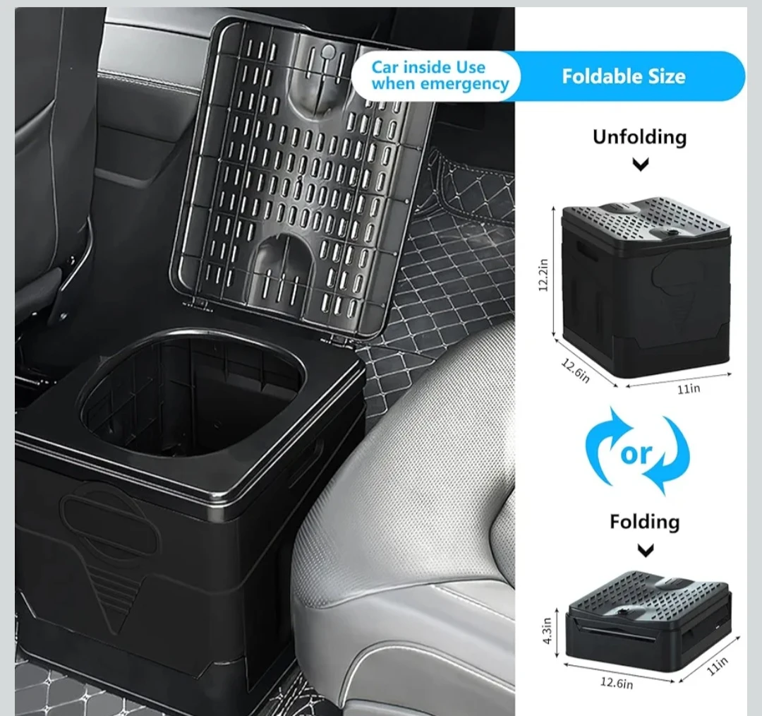 Black Portable Foldable Toilet - photo 2