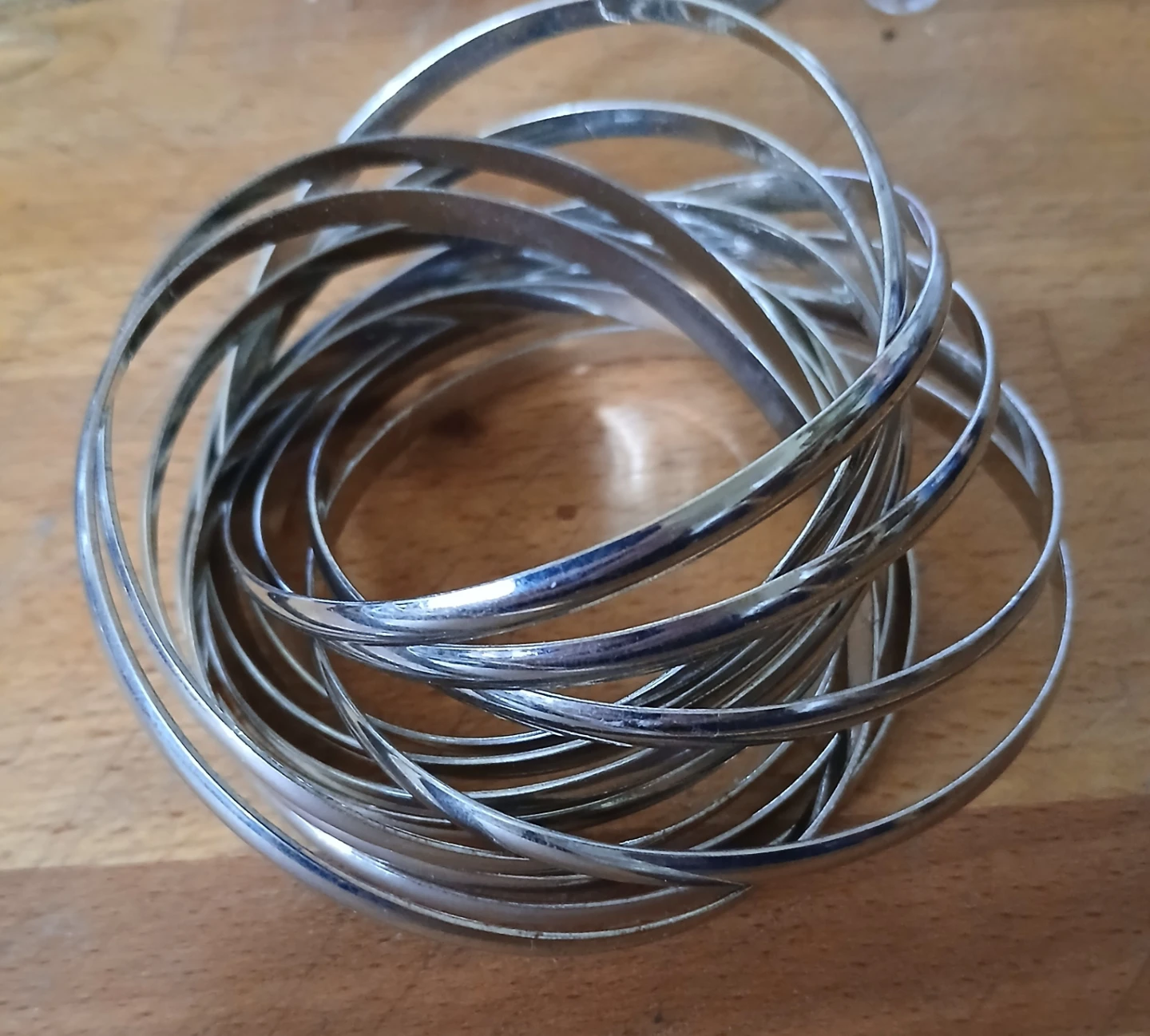 Silver-tone infinity Bangle Bracelet Set - photo 2