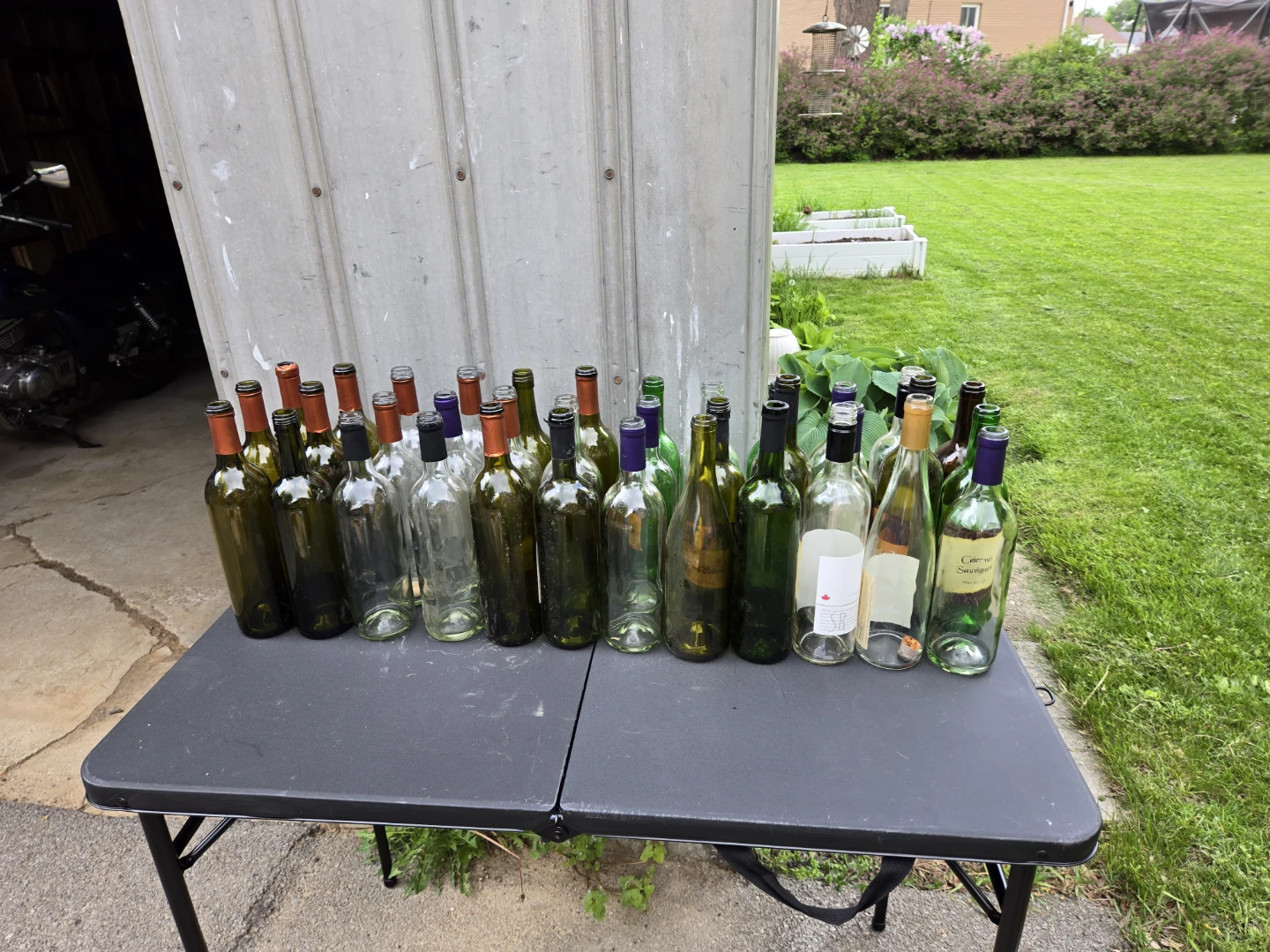 Assorted Glass Wine Bottles