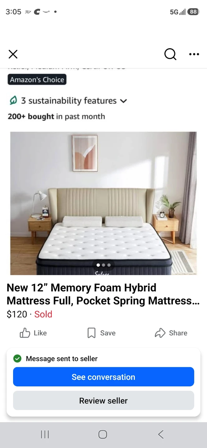12" Memory Foam Hybrid Mattress - photo 3