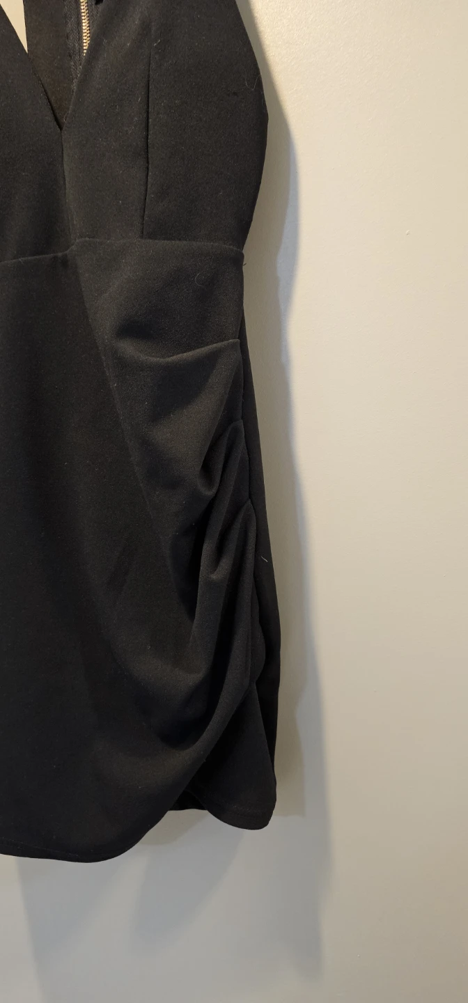 Black Ruched Bodycon Dress - photo 4