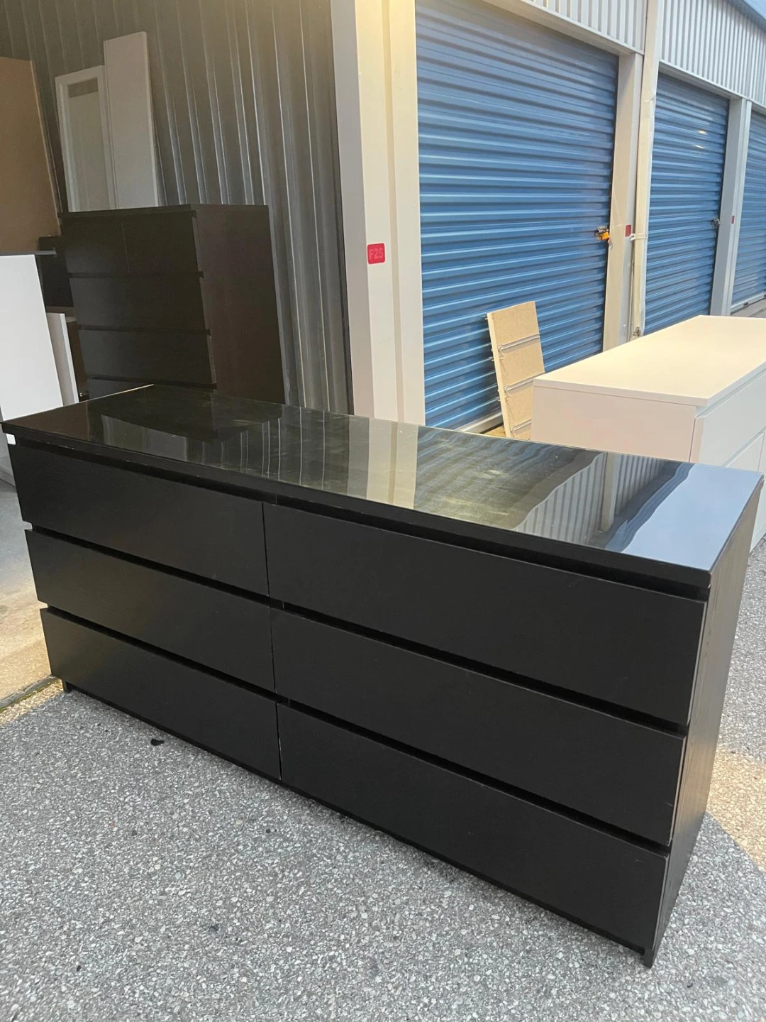 Black IKEA 6-Drawer Dresser - photo 2