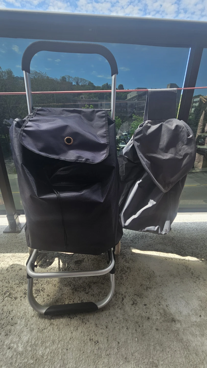 Black Shopping Cart with Detachable Bag - photo 2