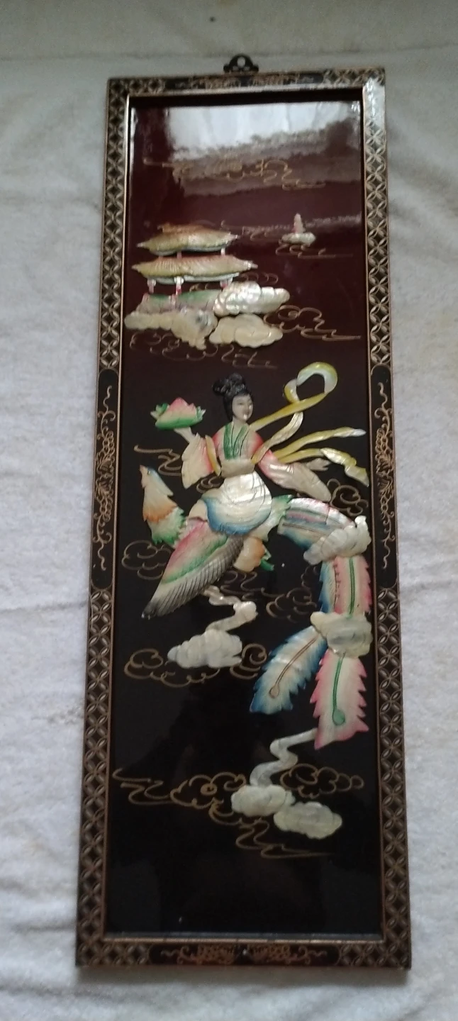 Vintage Mother of Pearl Inlay Wall Art