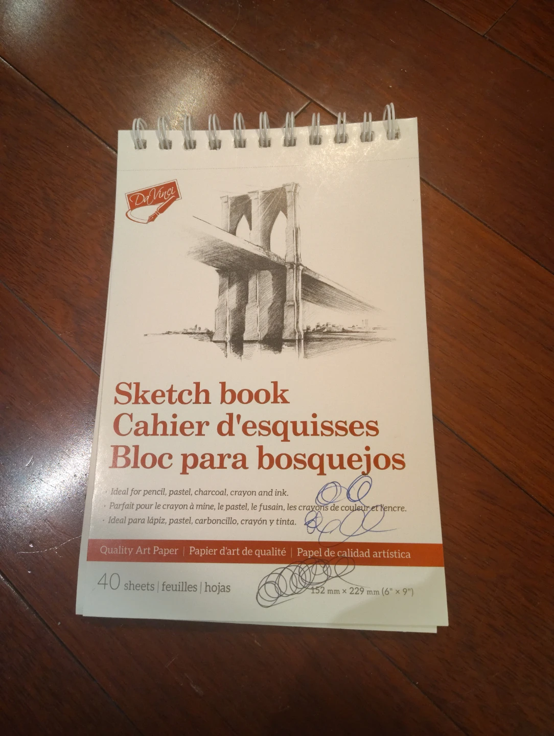 Da Vinci Sketch Book Cahier d'esquisses Bloc para bosquejos