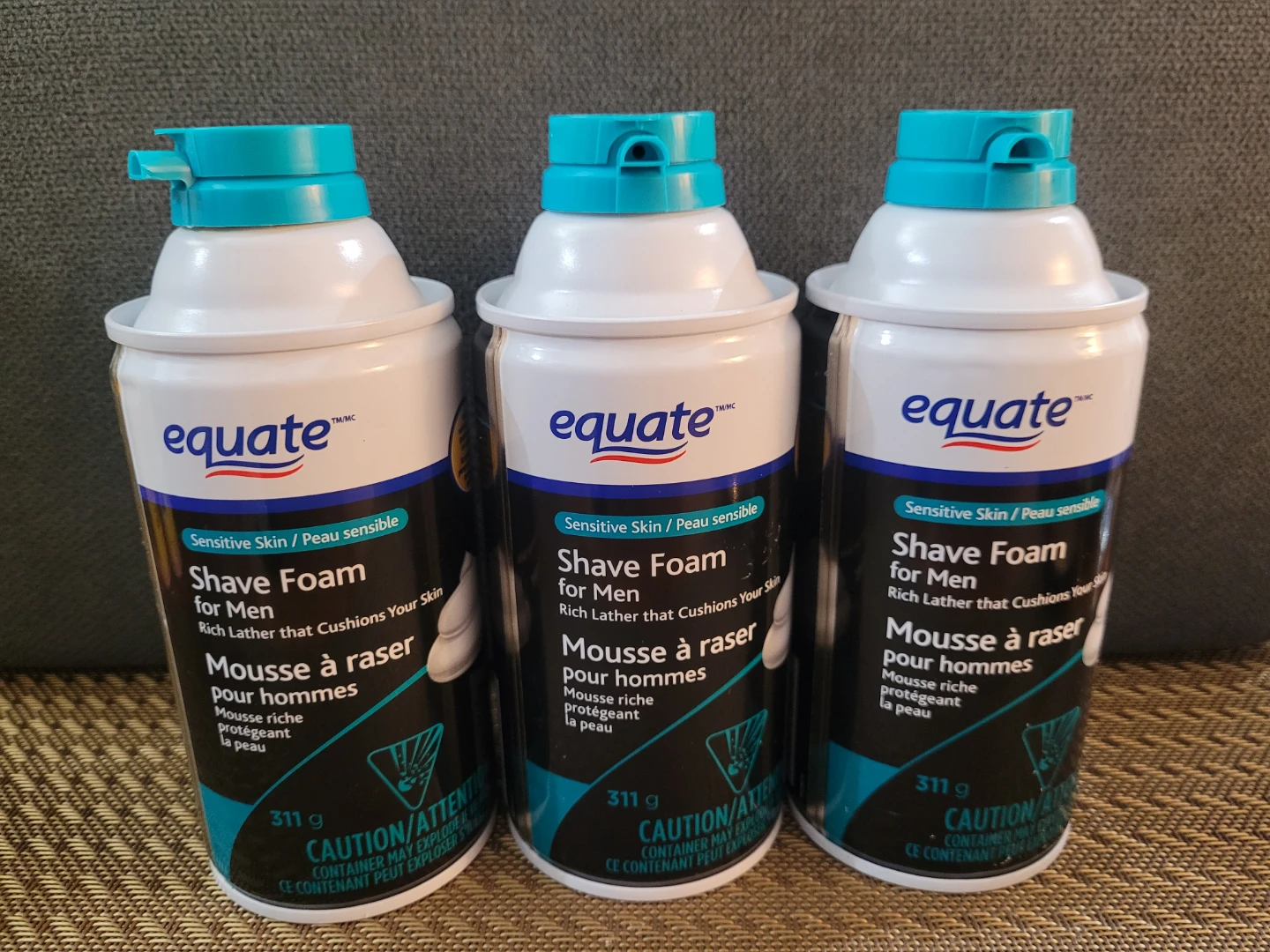 Equate Shave Foam for Men - 3 Pack