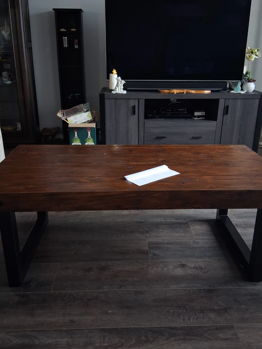 Rustic Wood Coffee Table and Side Table
