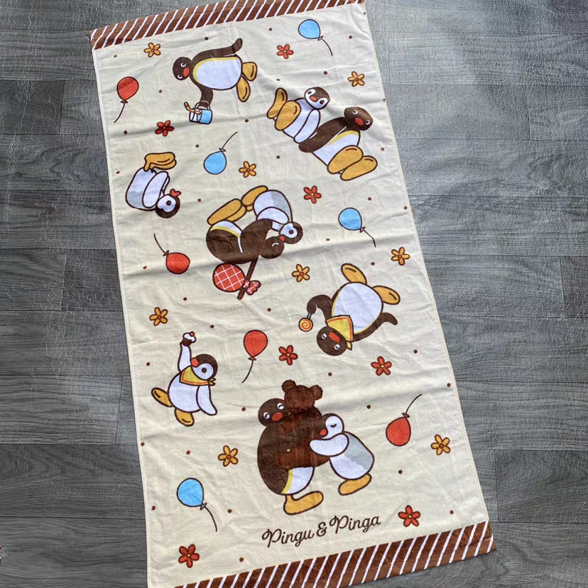 Pingu & Pinga Cartoon Towel 60x120 cm new