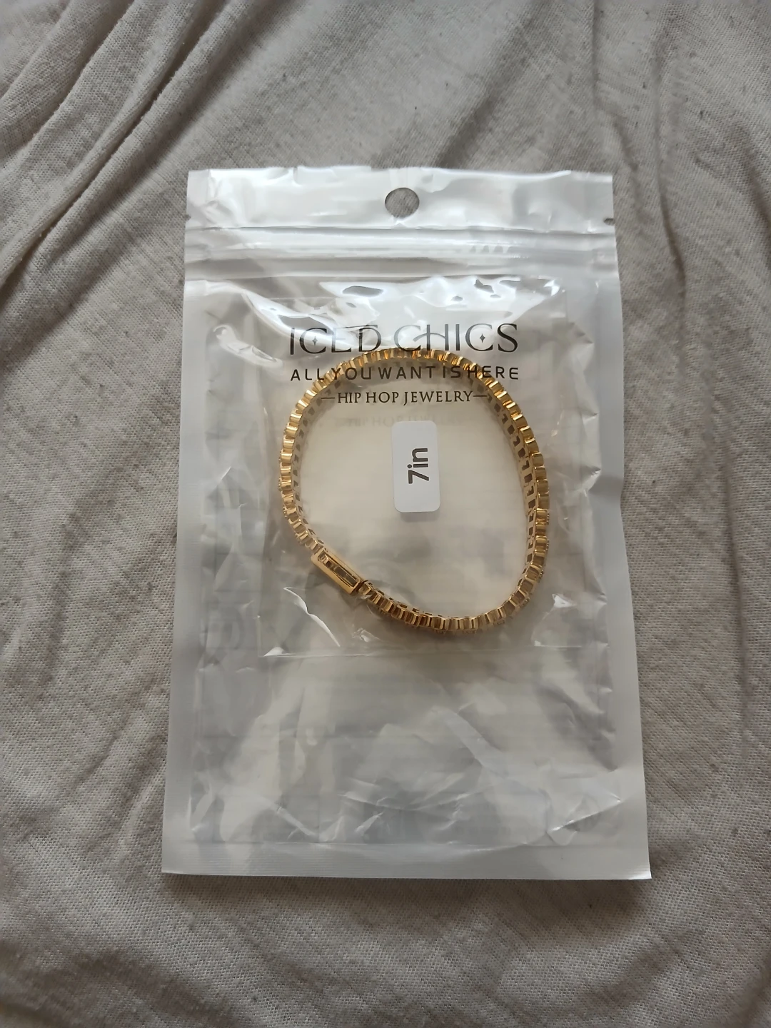 18K Gold Plated & Synthetic Cubic Zirconia Hip Hop Bracelet