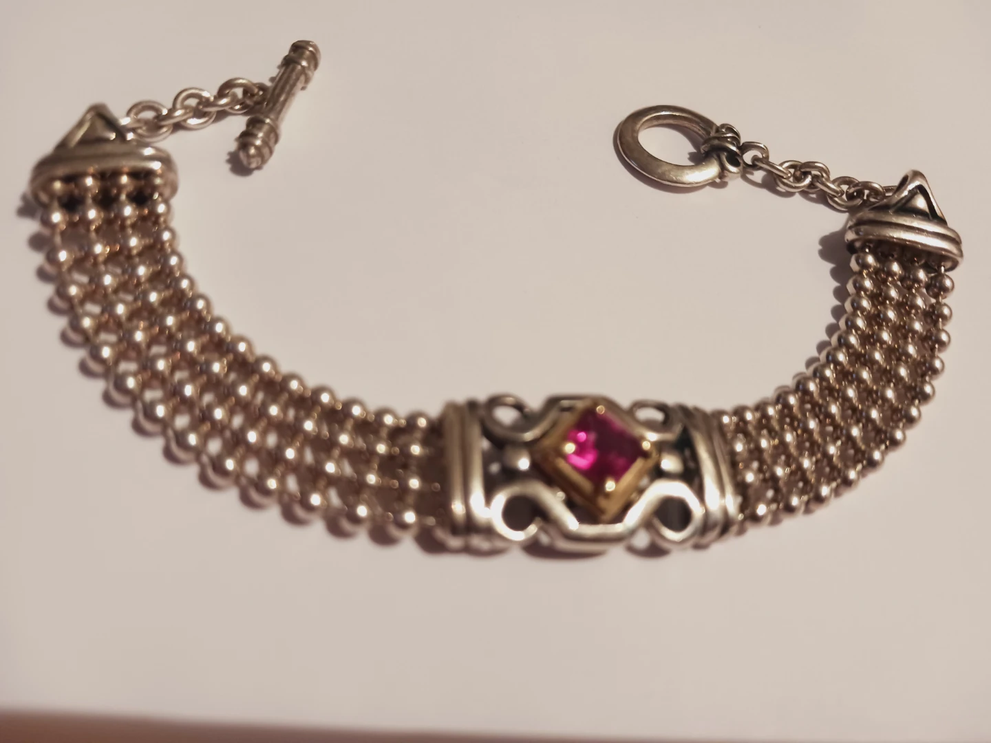 Finestra Designer Signed Sterling Silver 925 Gemstone Bracelet - photo 3