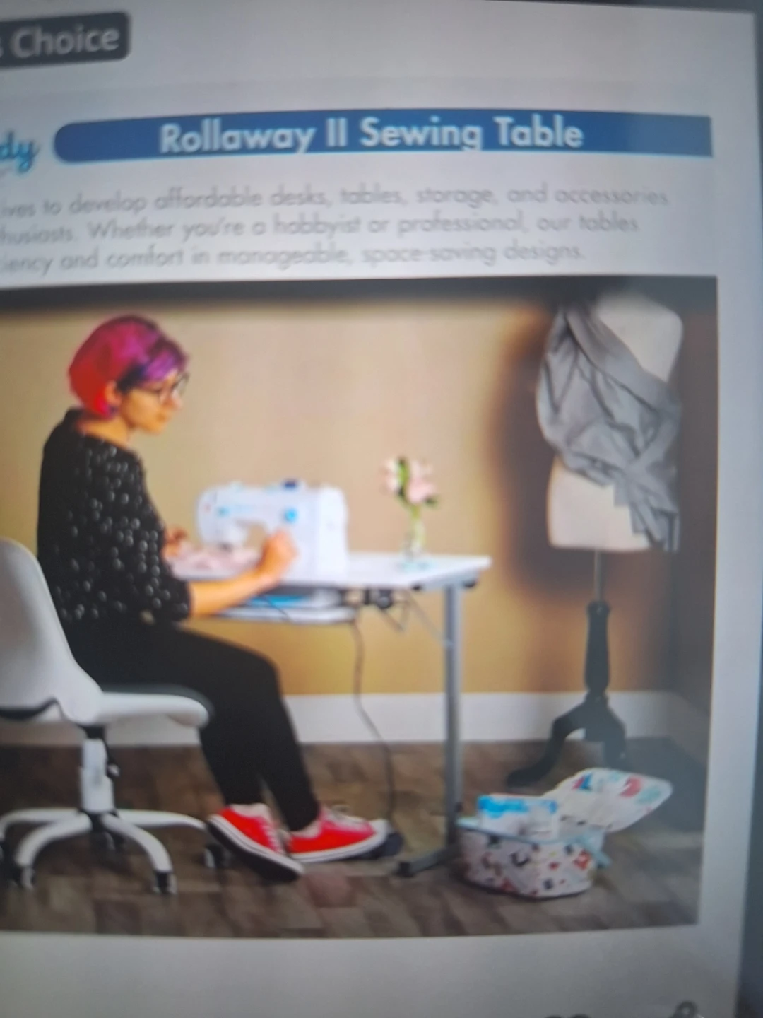 Sewing folding table white - photo 4
