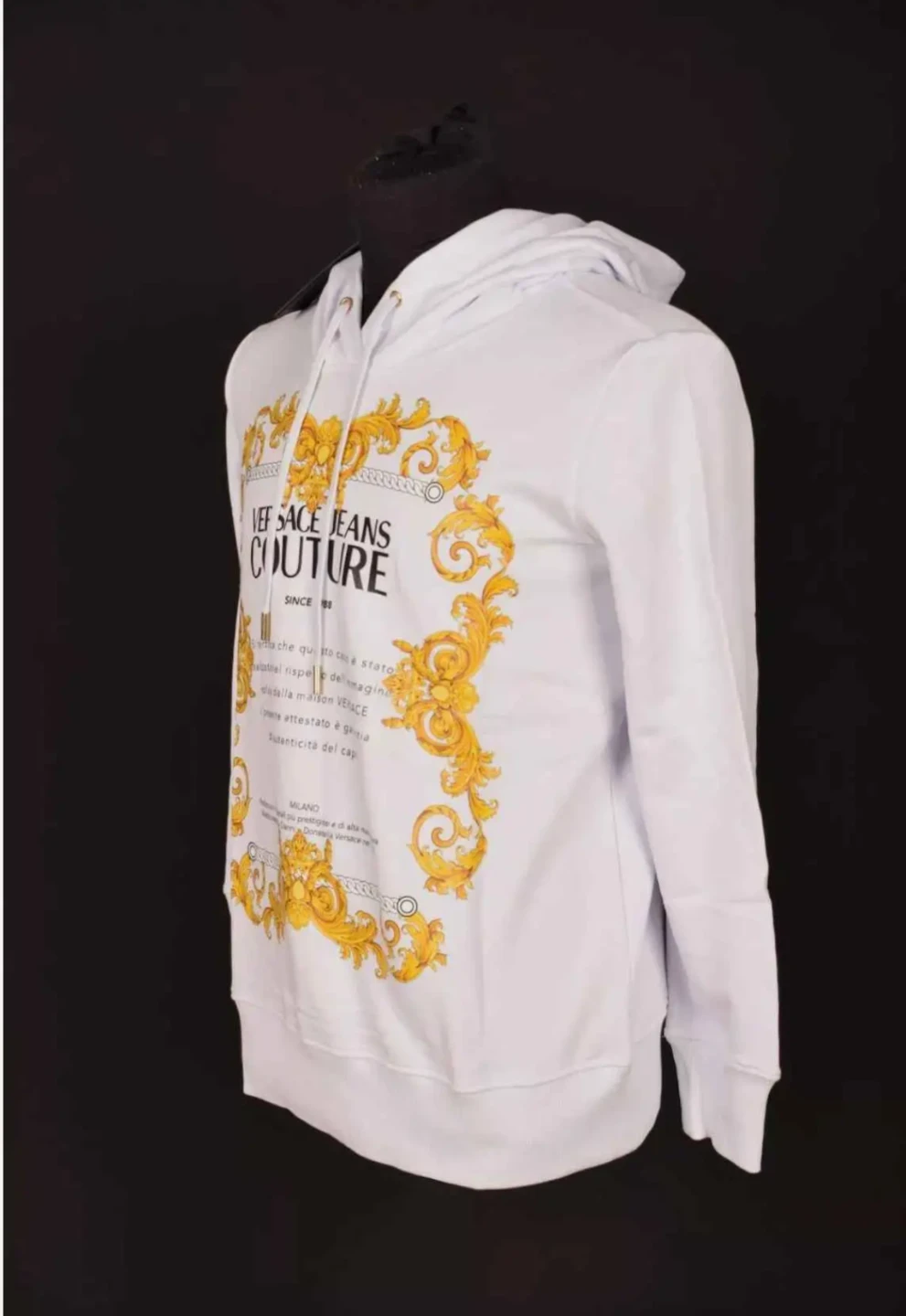 Versace Jeans Couture White Hoodie - Size M - photo 5