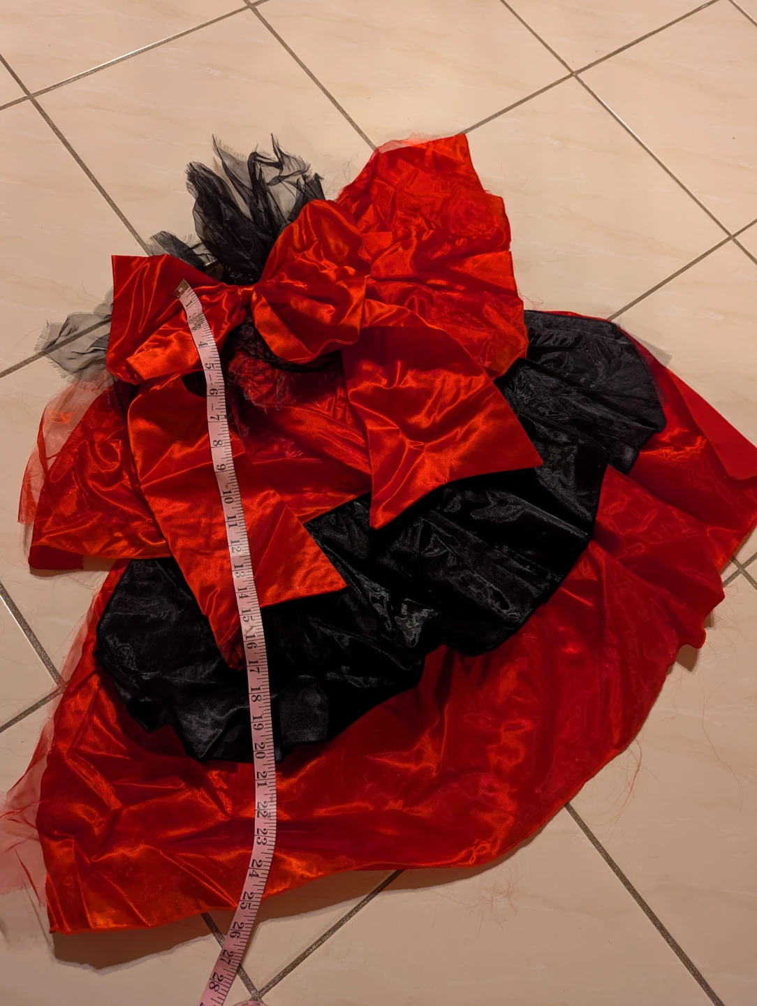 Leg Avenue Women's One Size Red and Black Tulle Dress