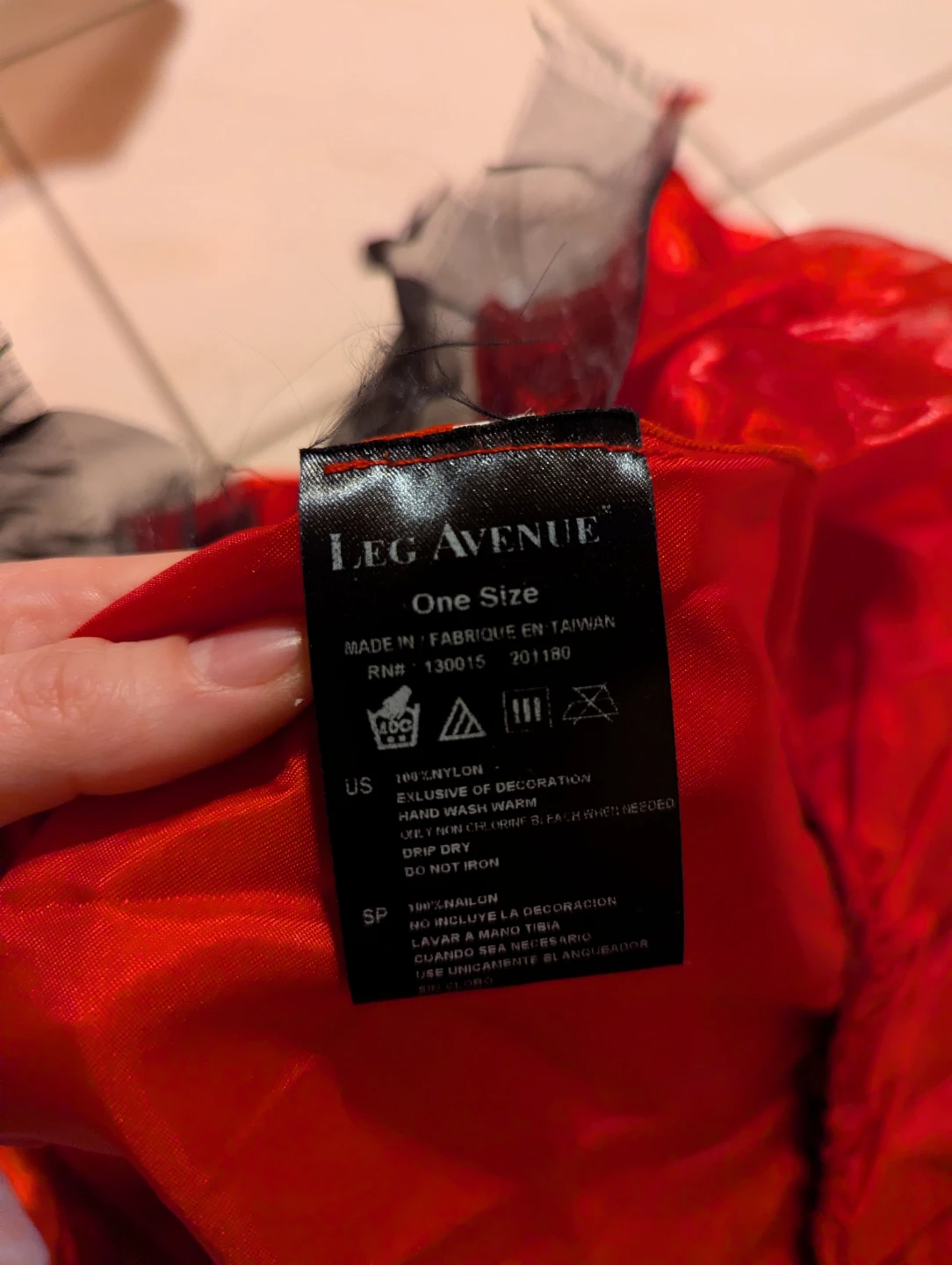 Leg Avenue Women's One Size Red and Black Tulle Dress - photo 4