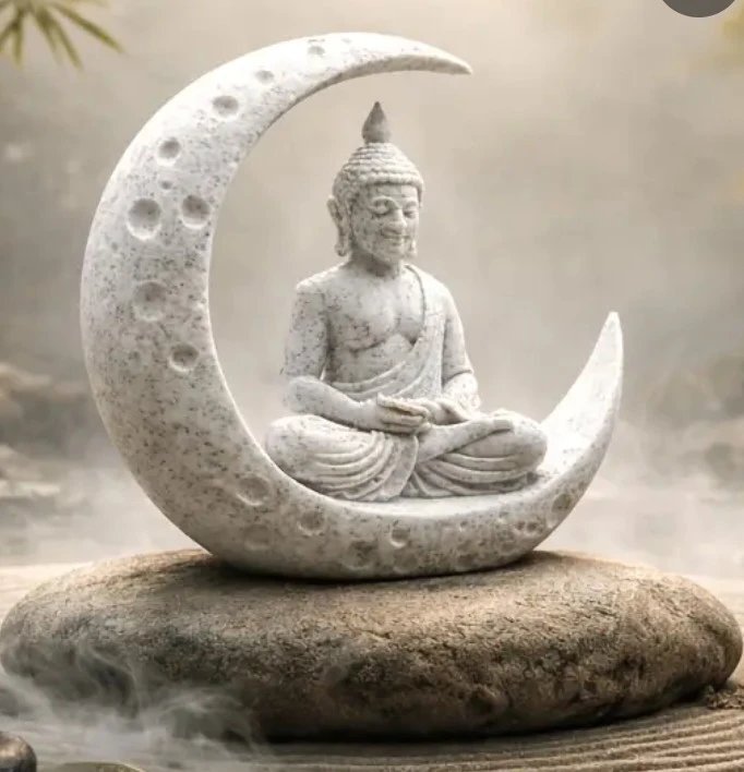 Buddha Moon Crescent Statue - photo 2