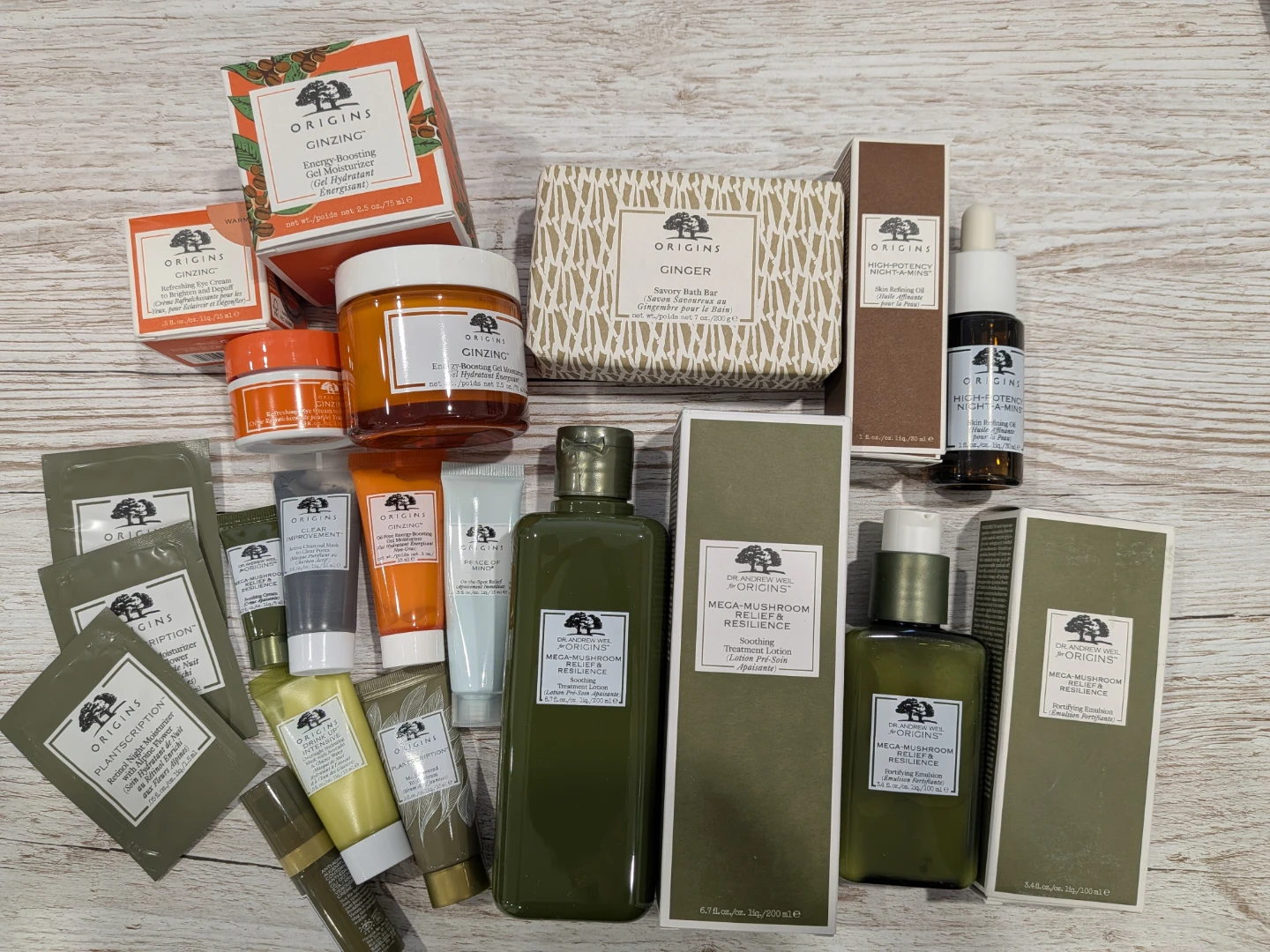 Origins Skincare Lot - GinZing, Mega-Mushroom Relief/ Ginger