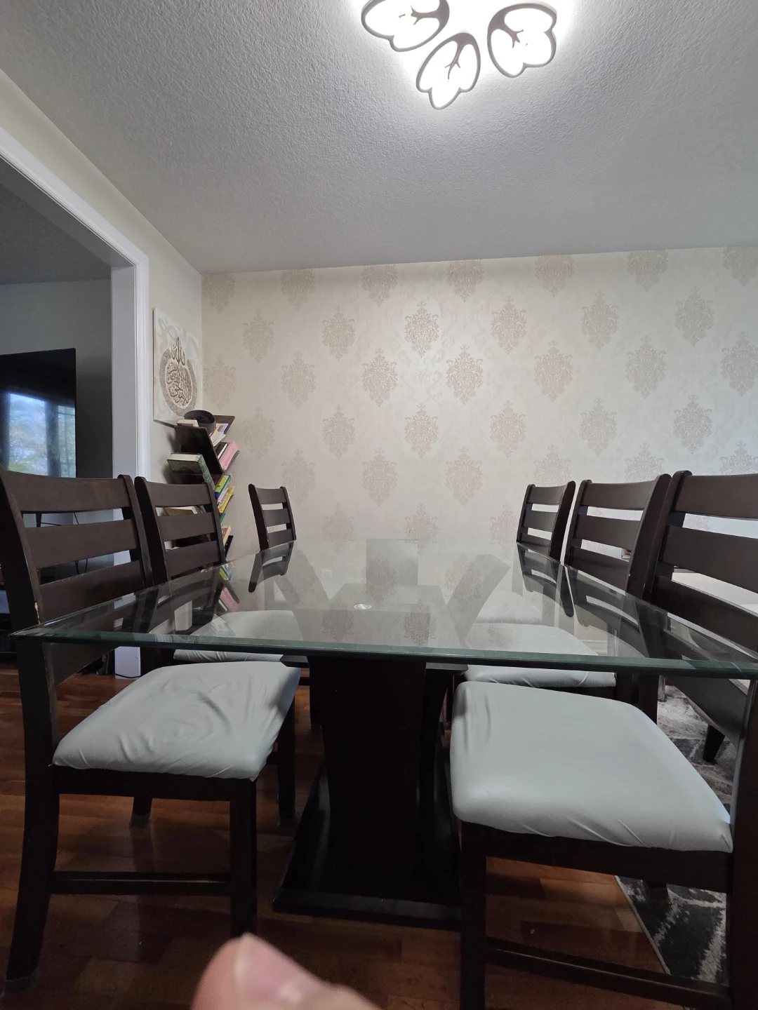 Glass Dining Table with 6 Chairs - photo 4