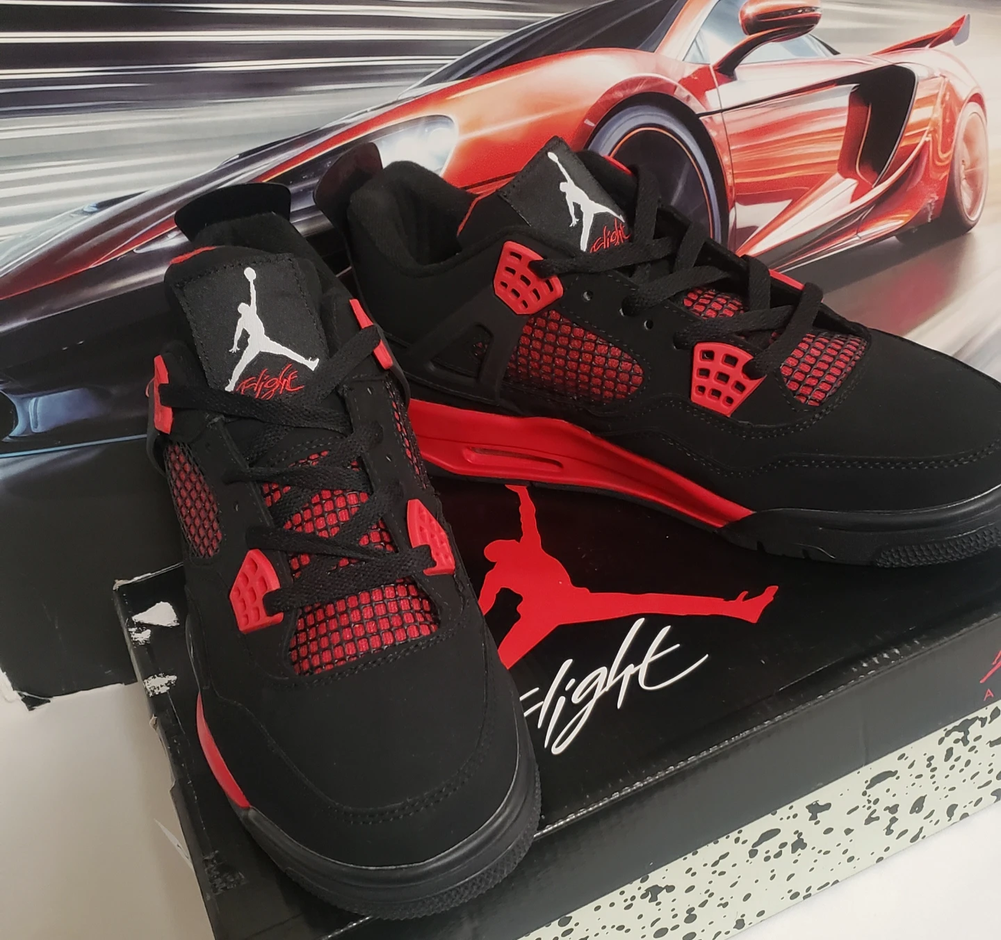 Brand new Jordan Mens Black Red Size 11 - photo 3
