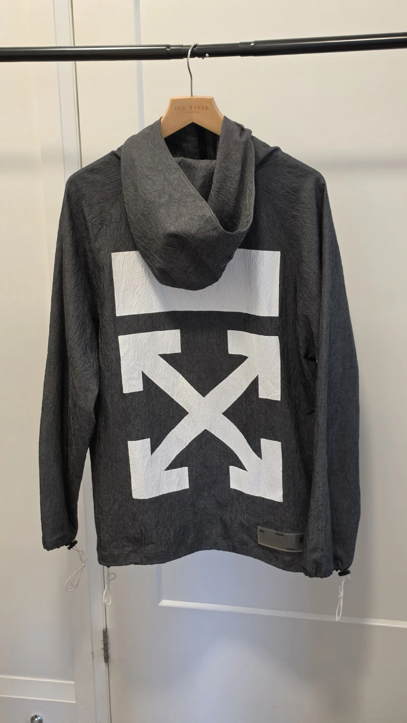 Off-White C/O Virgil Abloh Grey Textured Jacket Size L - photo 2
