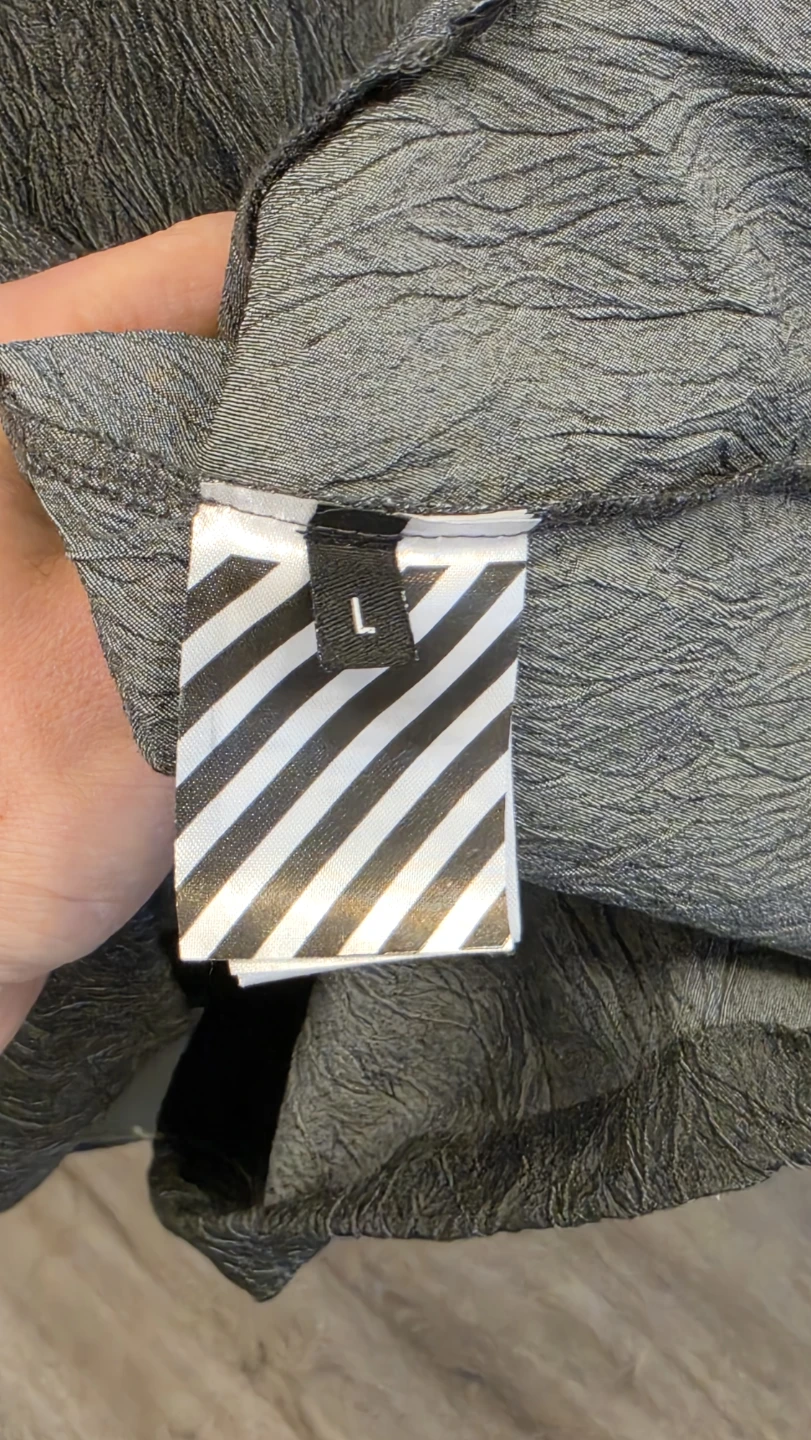 Off-White C/O Virgil Abloh Grey Textured Jacket Size L - photo 5