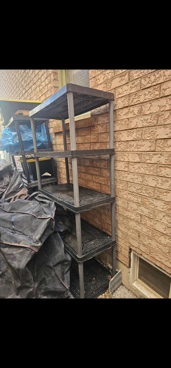 4 Tier Black Plastic Shelving Unit - photo 2