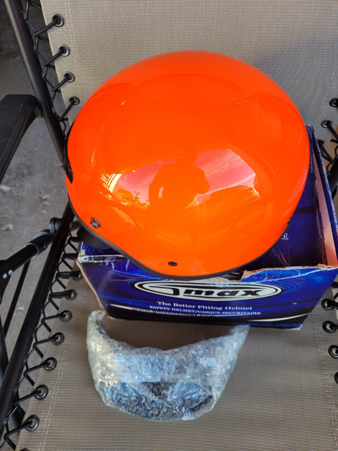 GMAX Orange Motorcycle Helmet size medium - photo 4