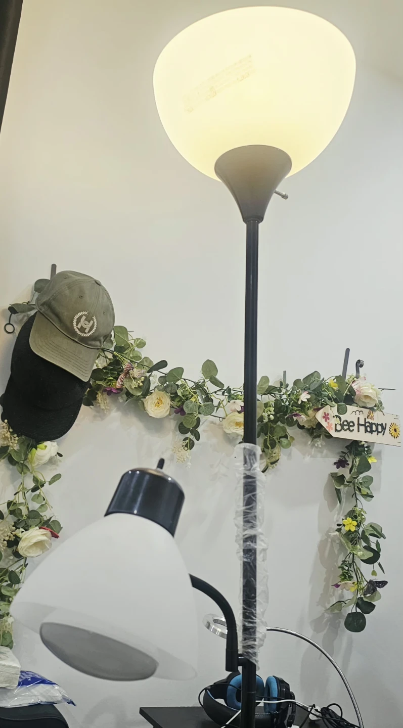 Torchiere Floor Lamp with Reading Light - photo 2