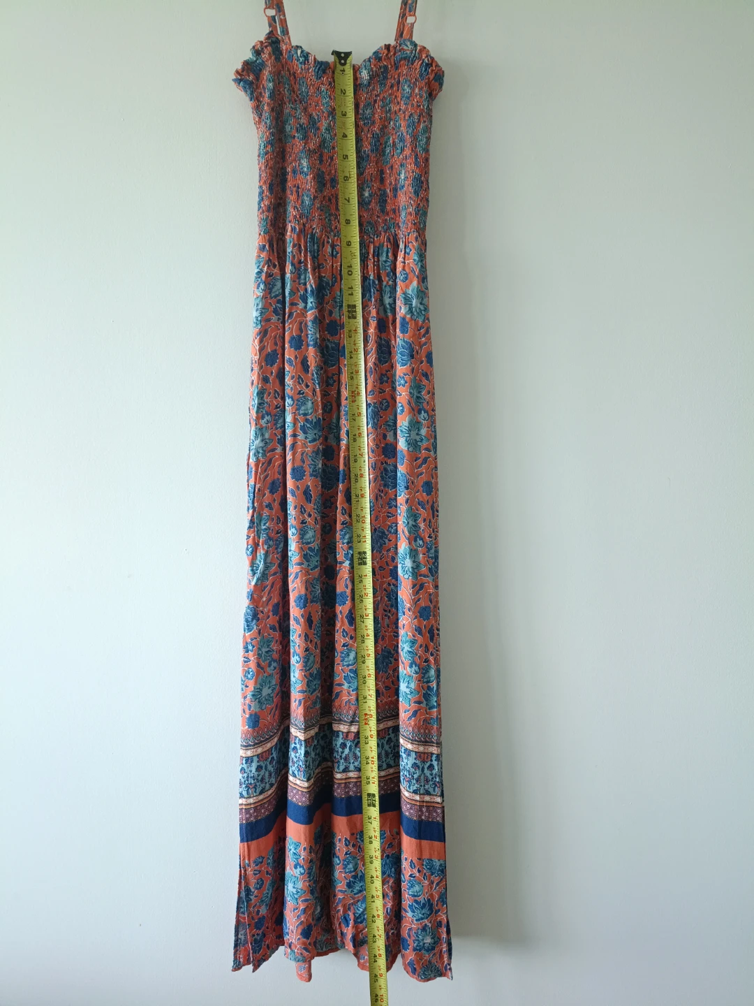 Angie Maxi Dress - Orange & Blue Paisley Floral - photo 5