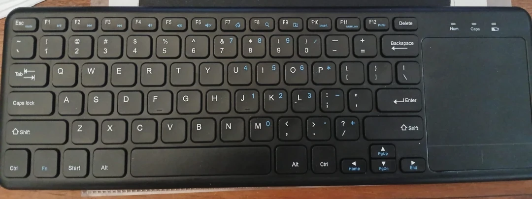 Black Wireless Keyboard with Trackpad