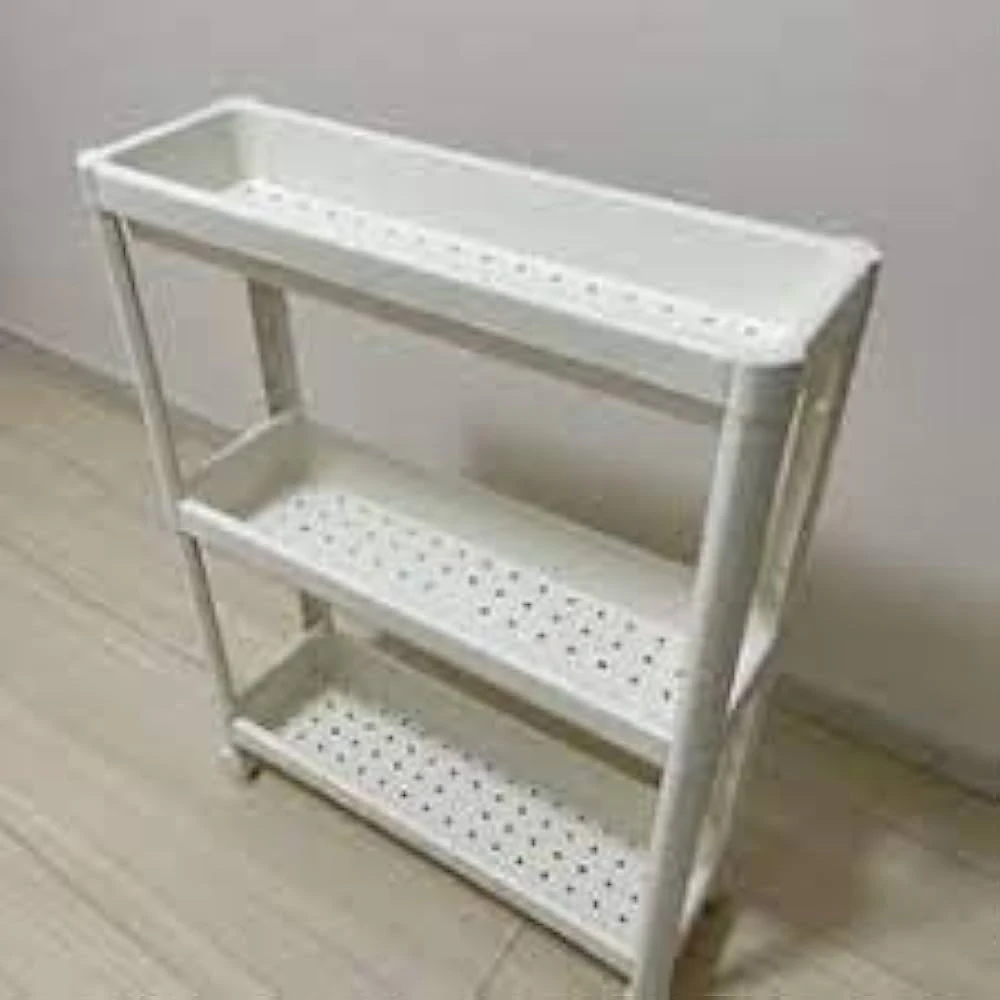 White 3-Tier Slim Storage Shelf - photo 2
