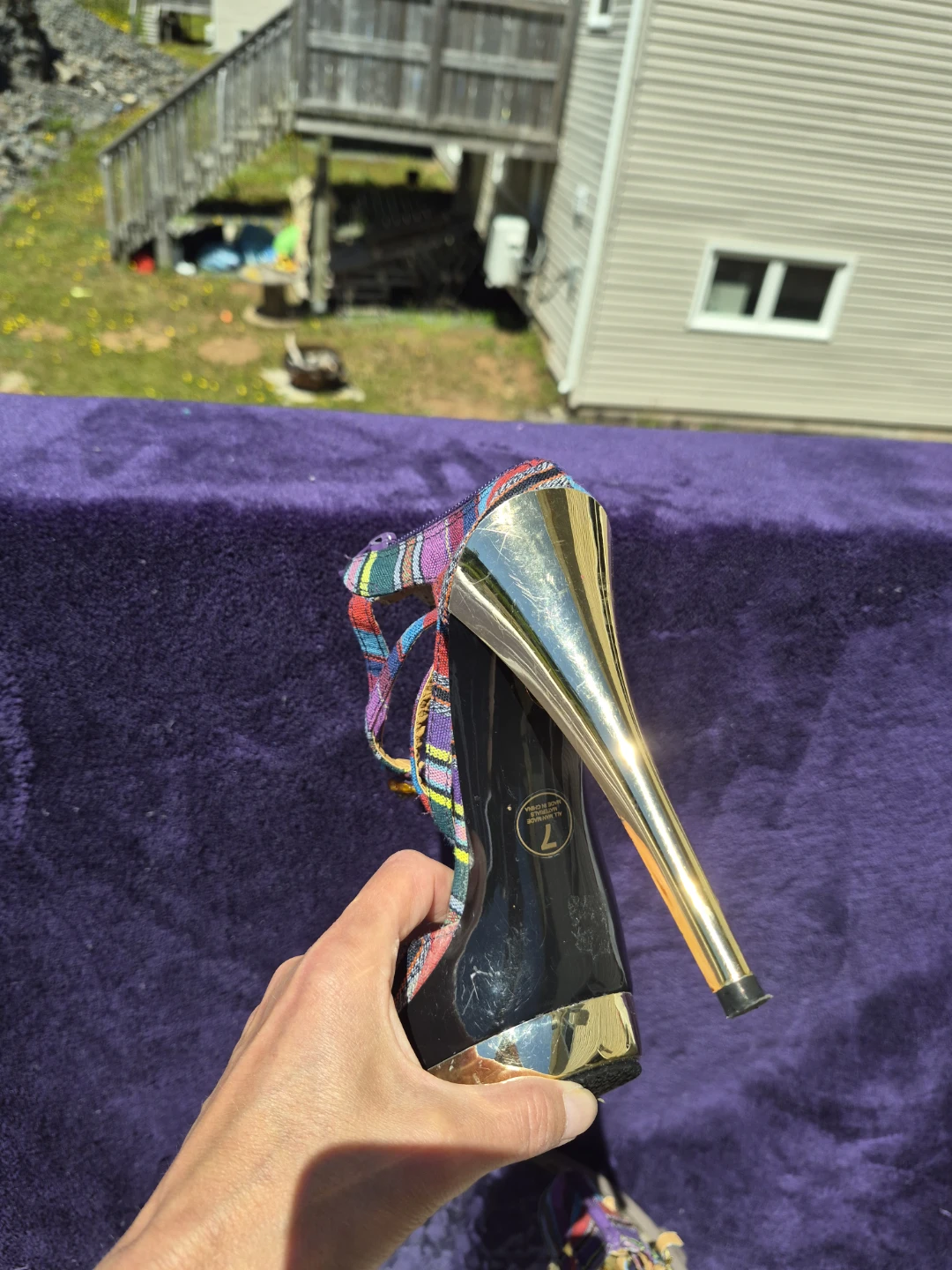 Colourful Embellished High Heel Sandals - Size 7 - photo 3