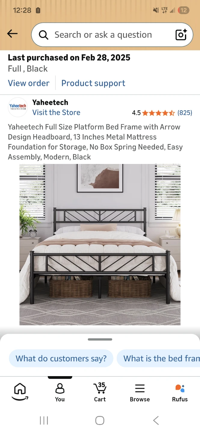 Full Size Black Metal Bed Frame with Arrow Design Headboard